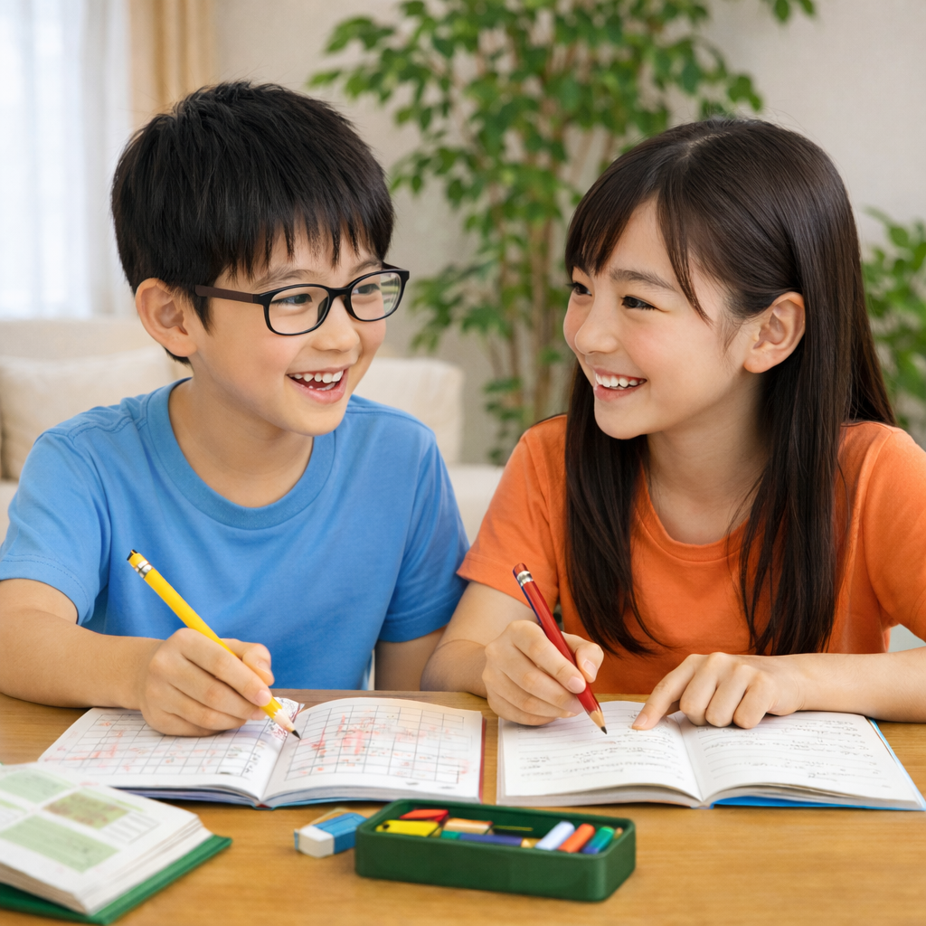 学童の時間を活用して漢検・英検・数検・こよわざ検定に挑戦するおひさまの子どもたち